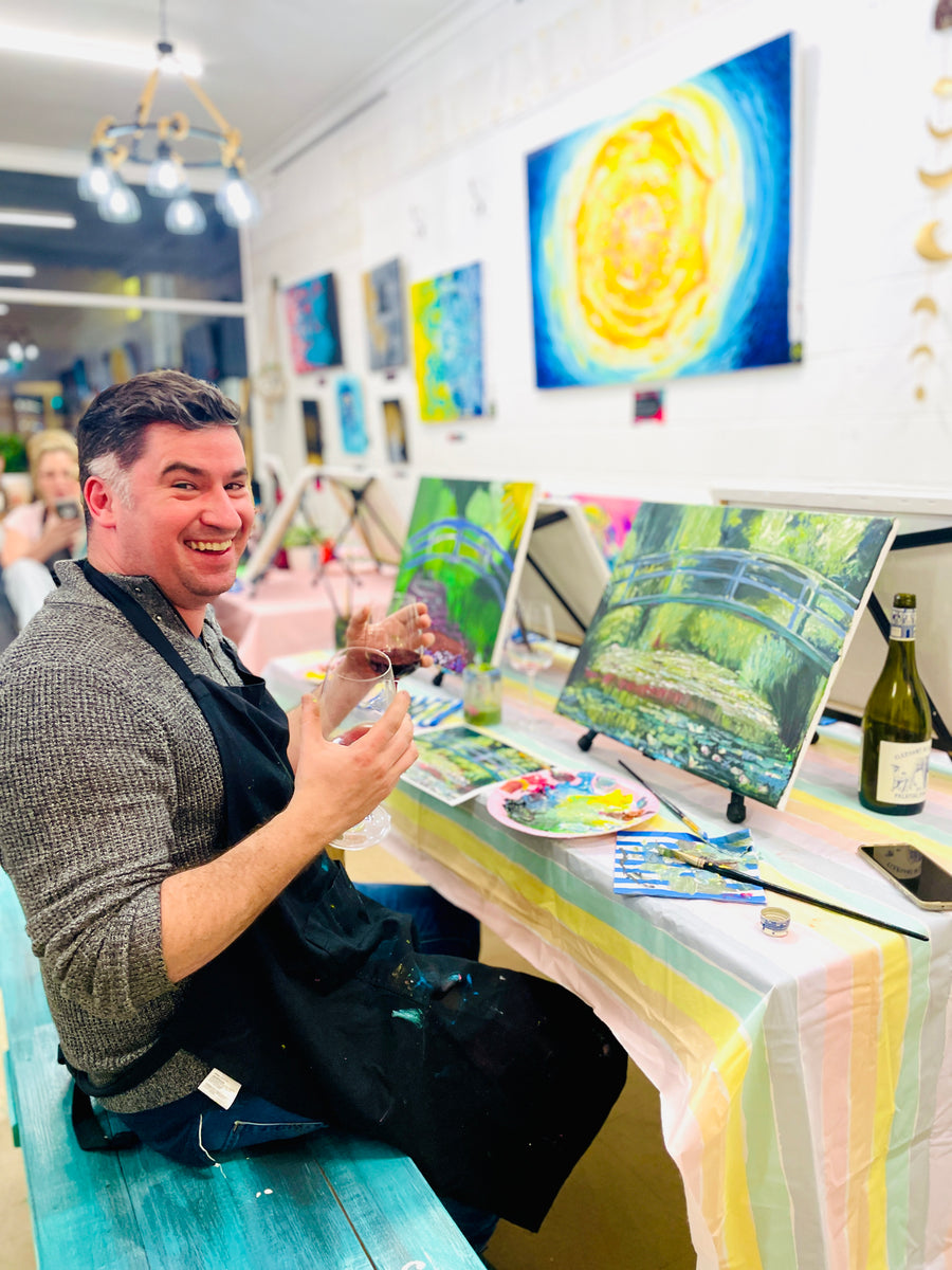 Monet Inspired Sip and Paint in Adelaide South Australia – Paintelaide