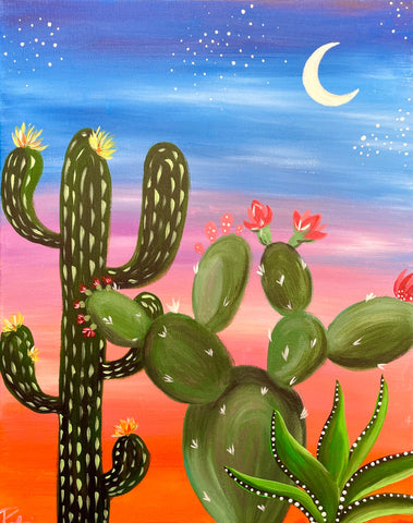 Sunset Cactus Paint & Sip @ Plant 3 Bowden