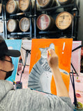 paint your cat - wine and paint by Paintelaide