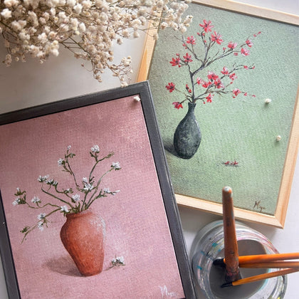 Vintage Floral (Framed) Paint & Sip
