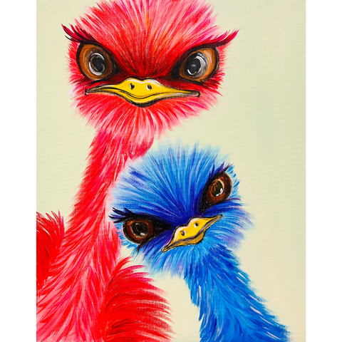Ostrich Selfie - Family Friendly Art Class@ Prospect Rd
