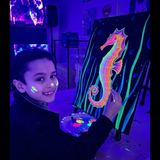 Illuminated Neon Seahorse @ Prospect Rd | Kids & Family Friendly Art Class