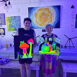 Illuminated Neon Mushrooms @ Prospect Rd  | Kids & Family Friendly Art Class