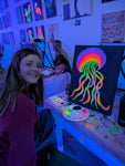 Neon Jellyfish @ Prospect Rd | Neon Paint & Sip