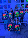 Neon Jellyfish @ Prospect Rd | Neon Paint & Sip