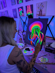 Neon Jellyfish @ Prospect Rd | Neon Paint & Sip