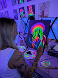 Neon Jellyfish @ Prospect Rd | Neon Paint & Sip
