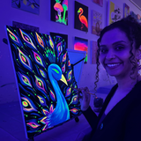 Illuminated Neon Peacock @ Prospect Rd | Kids & Family Friendly Art Class