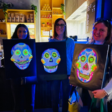 Halloween Special - Neon Sugar Skull Paint & Sip @ Adelaide City Studio